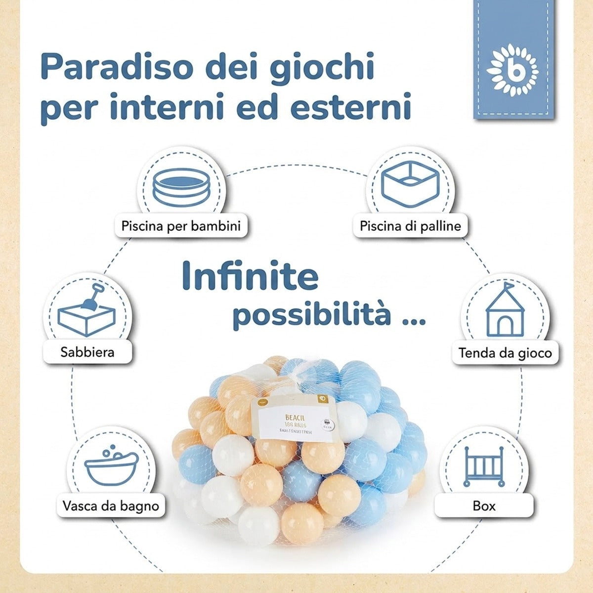 Bälle Beach 100 Stück - IT Infographic