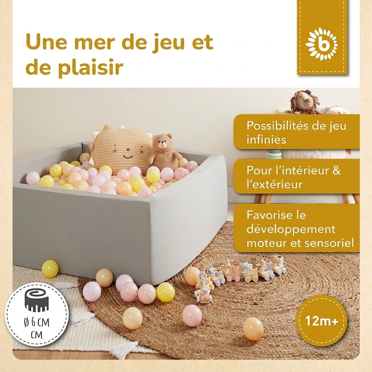 Bälle Blossom 100 Stück - FR Infographic