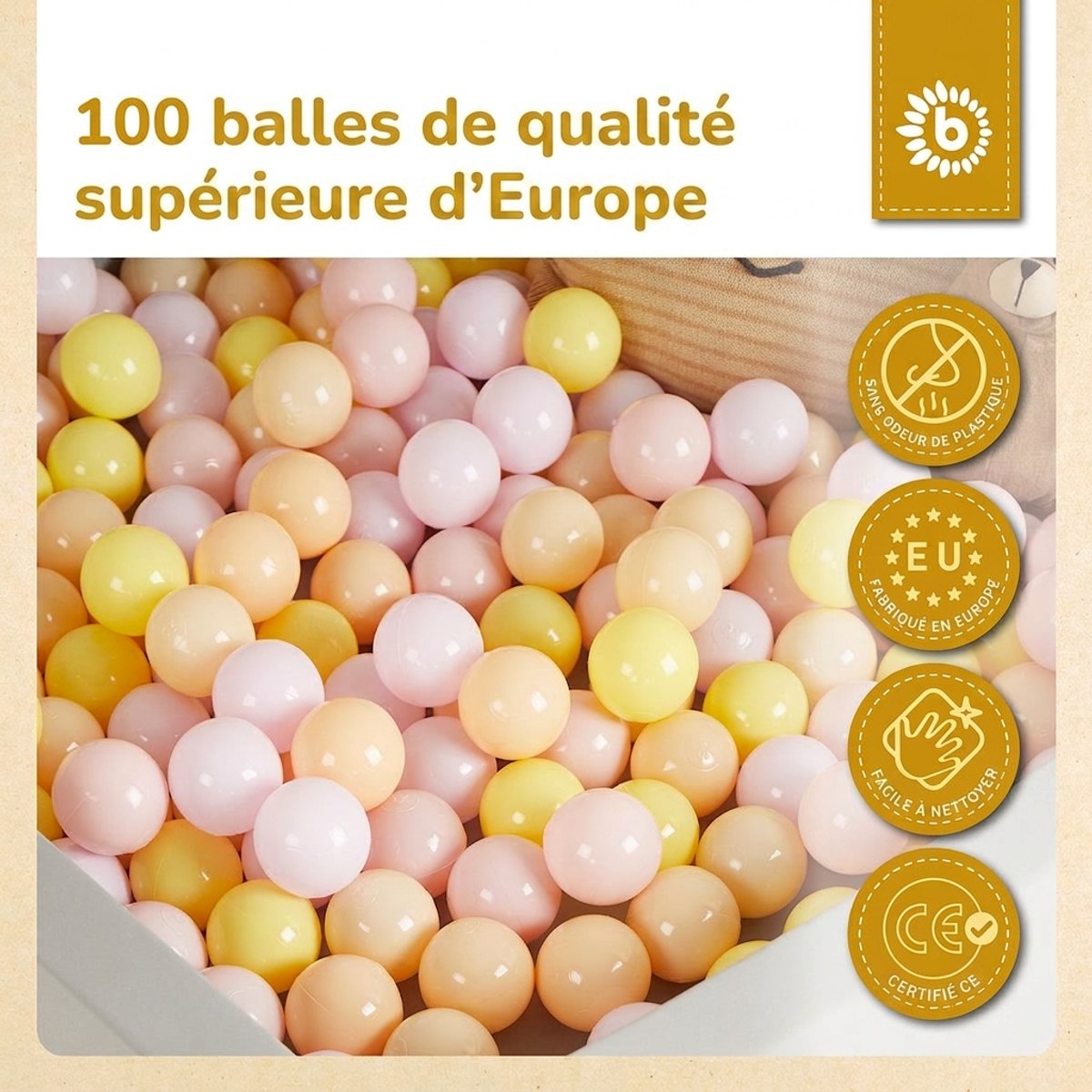 Bälle Blossom 100 Stück - FR Infographic