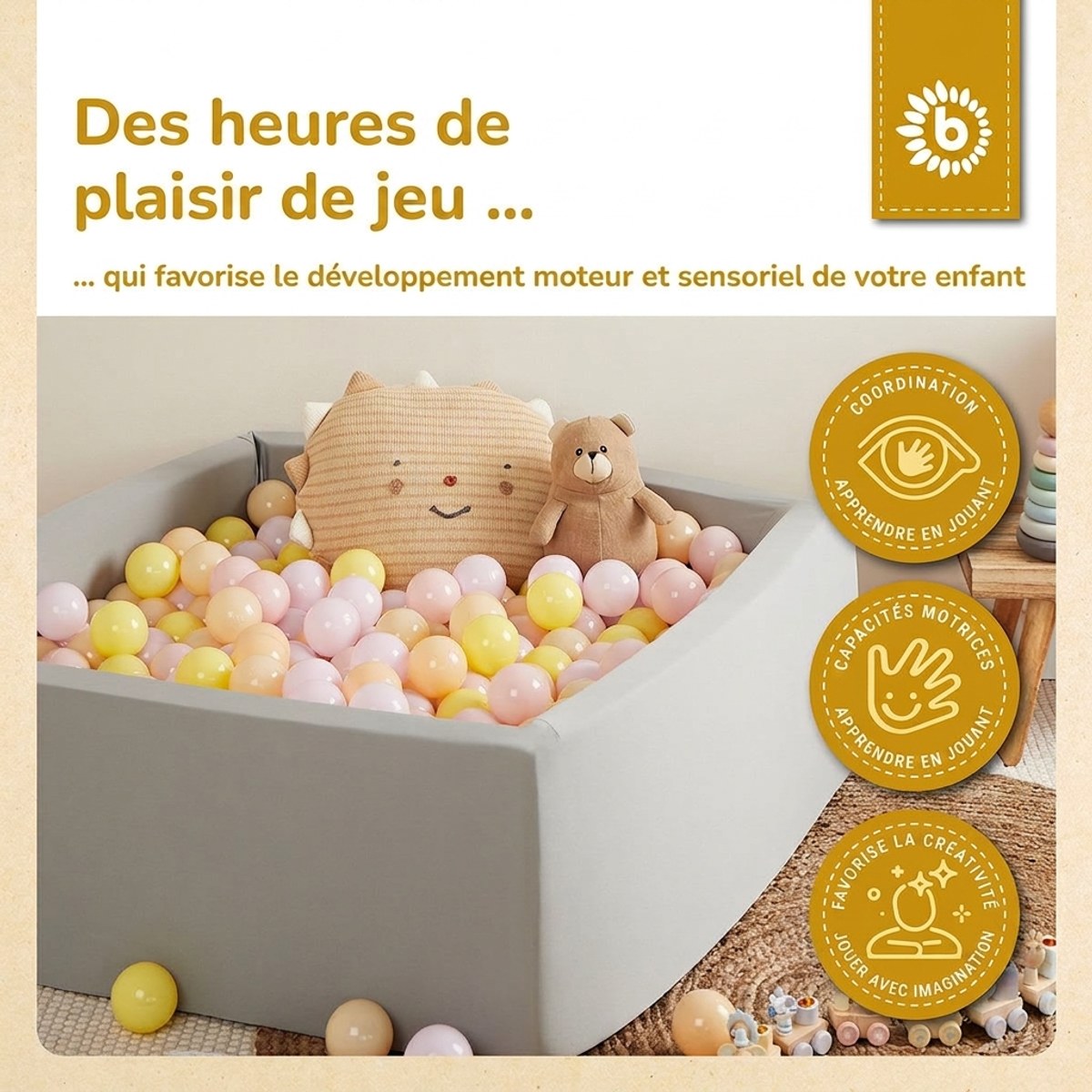 Bälle Blossom 100 Stück - FR Infographic