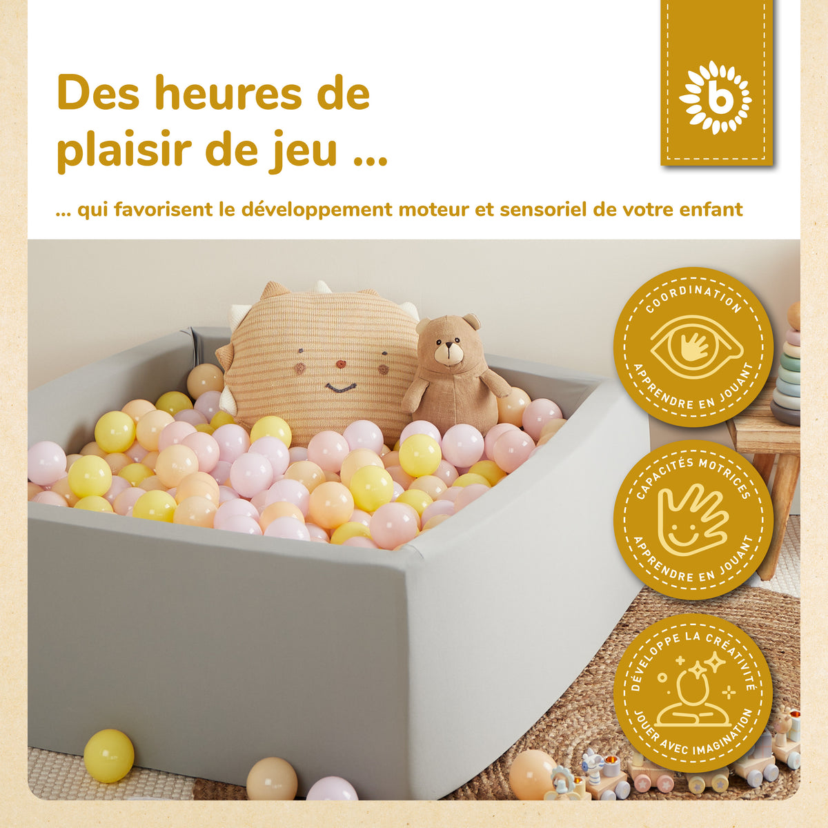 Bälle Blossom 100 Stück - FR Infographic