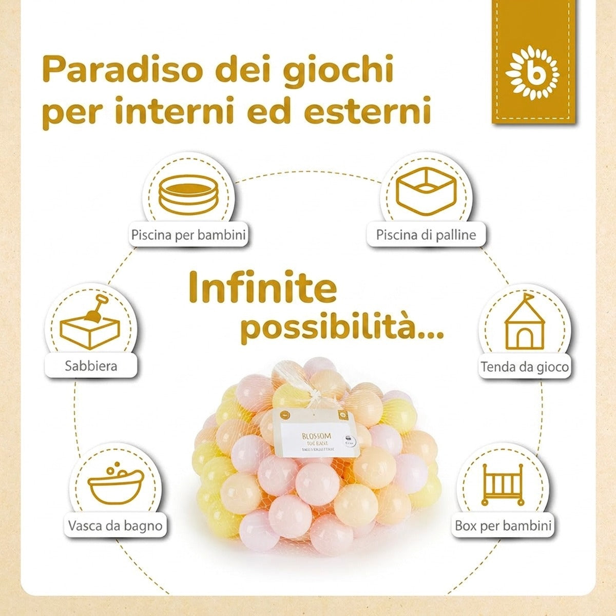 Bälle Blossom 100 Stück - IT Infographic