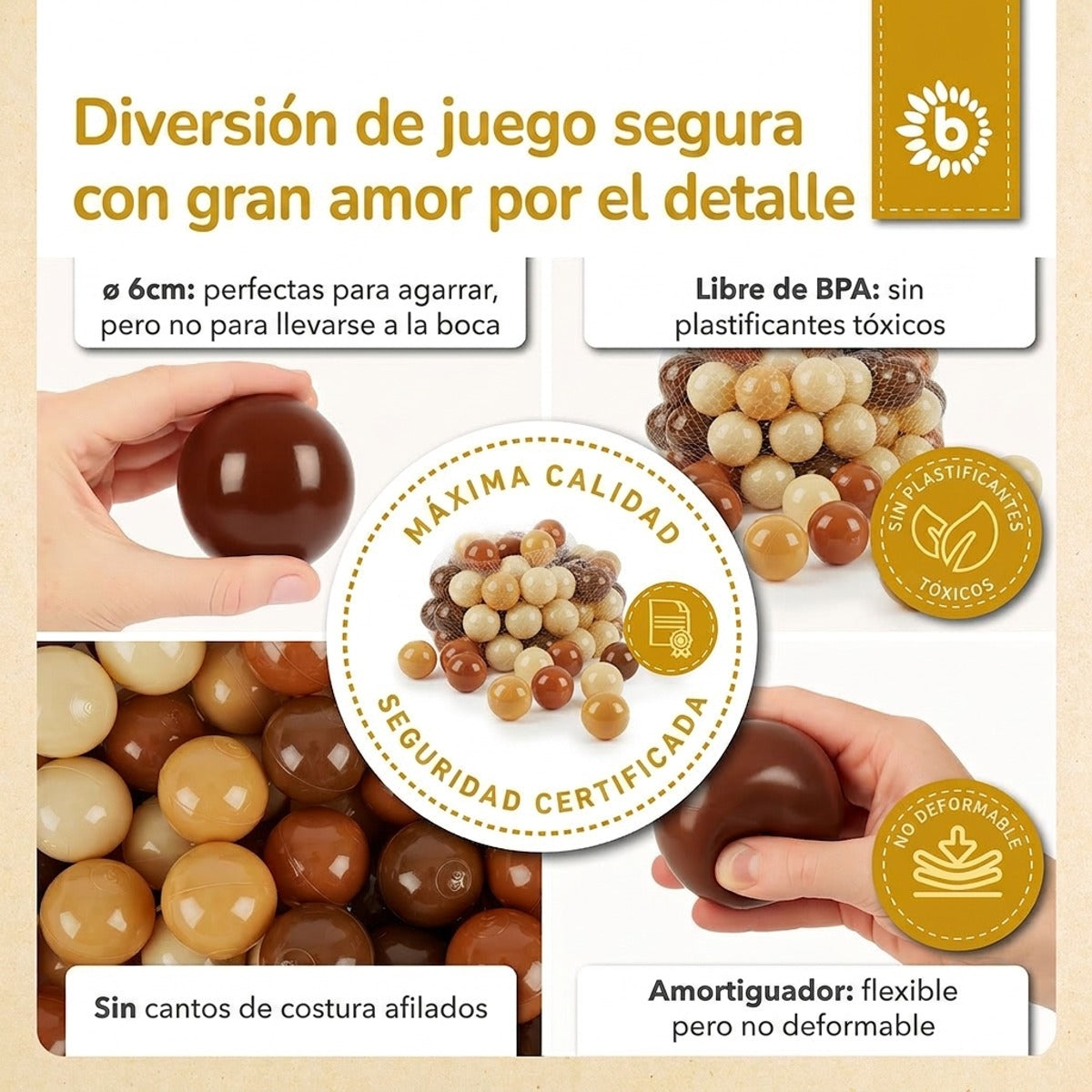 Bälle Chocolate Bliss 100 Stück - ES Infographic