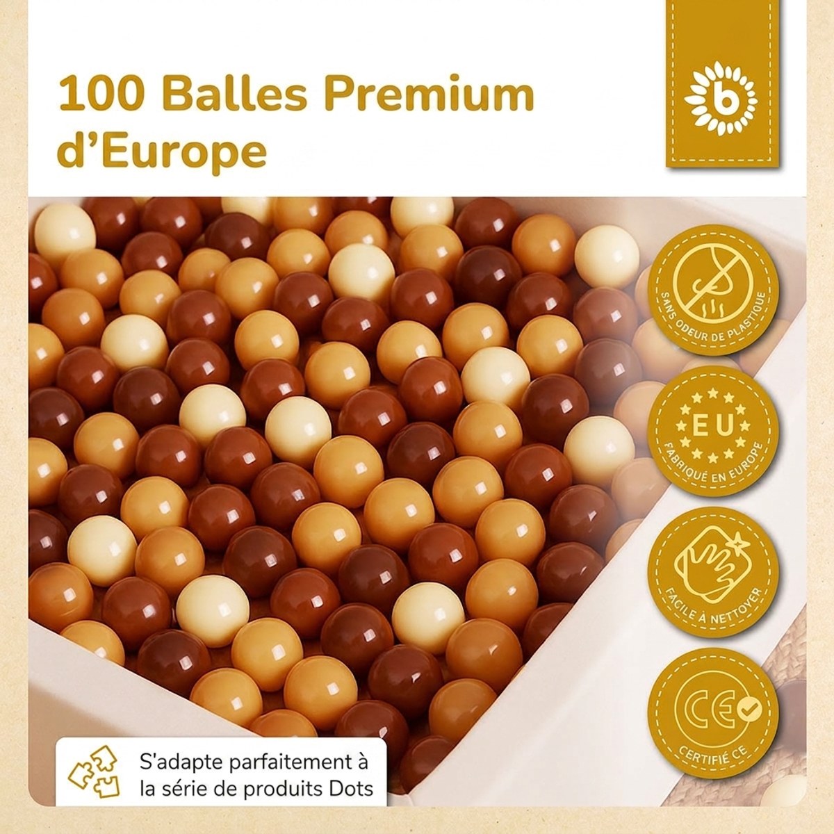 Bälle Chocolate Bliss 100 Stück - FR Infographic