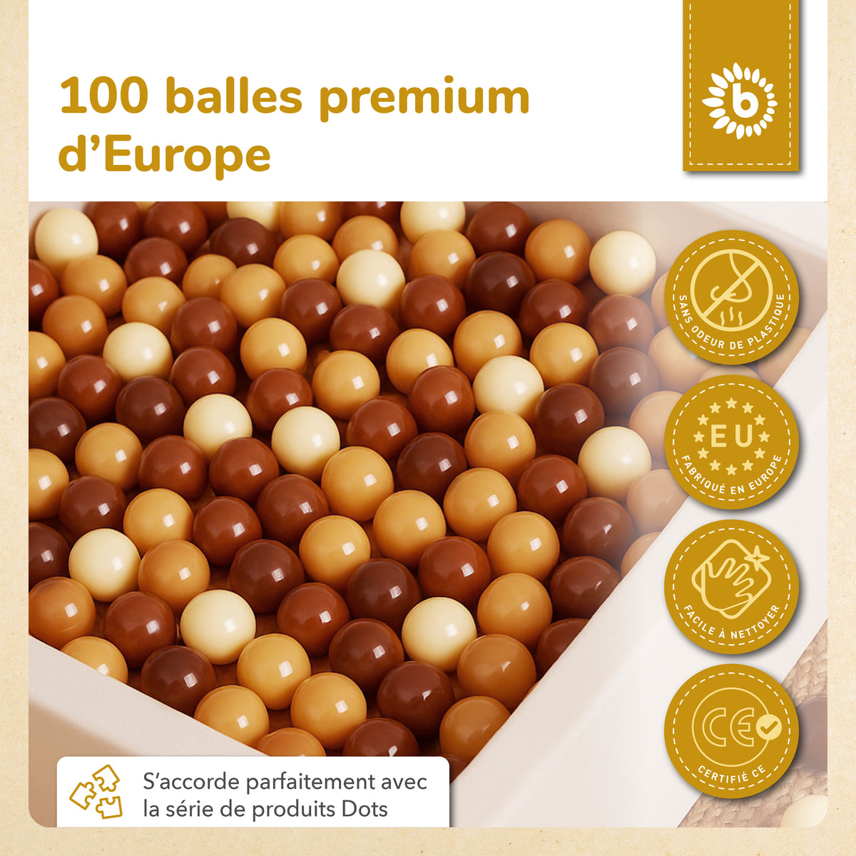 Bälle Chocolate Bliss 100 Stück - FR Infographic