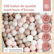 Bälle Cotton 100 Stück - FR Infographic