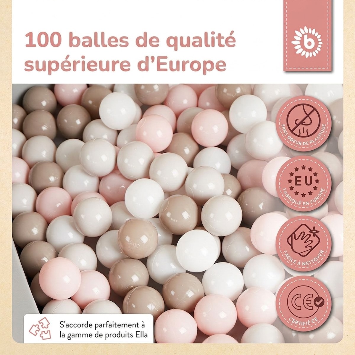 Bälle Cotton 100 Stück - FR Infographic