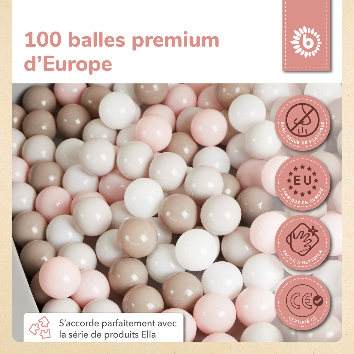 Bälle Cotton 100 Stück - FR Infographic