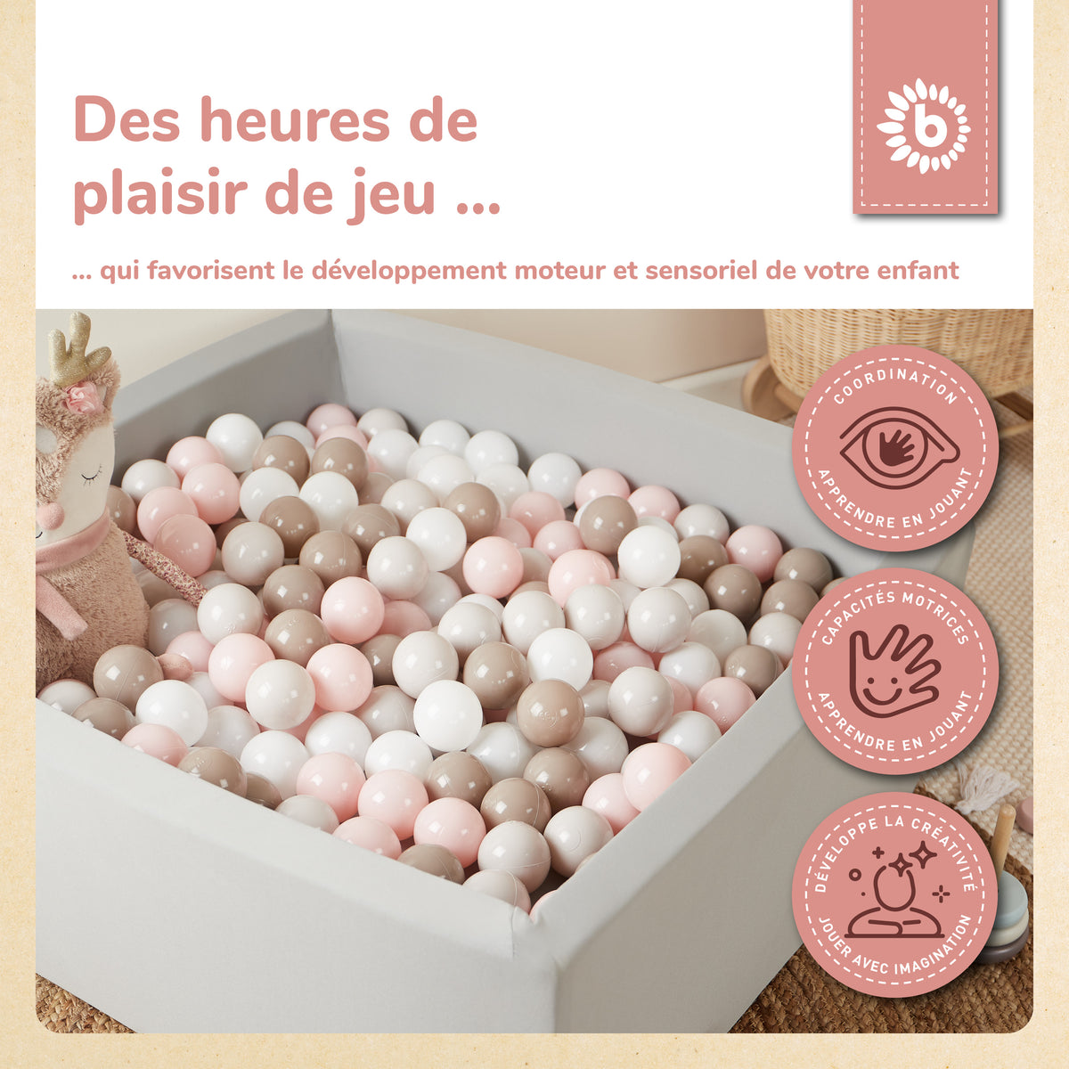 Bälle Cotton 100 Stück - FR Infographic