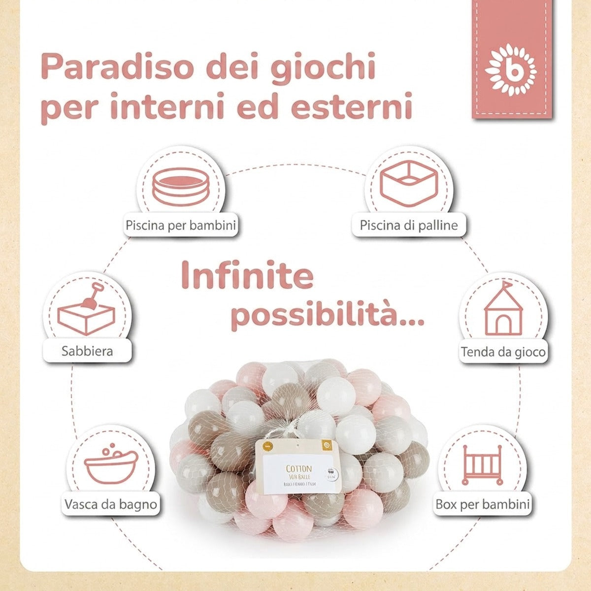 Bälle Cotton 100 Stück - IT Infographic