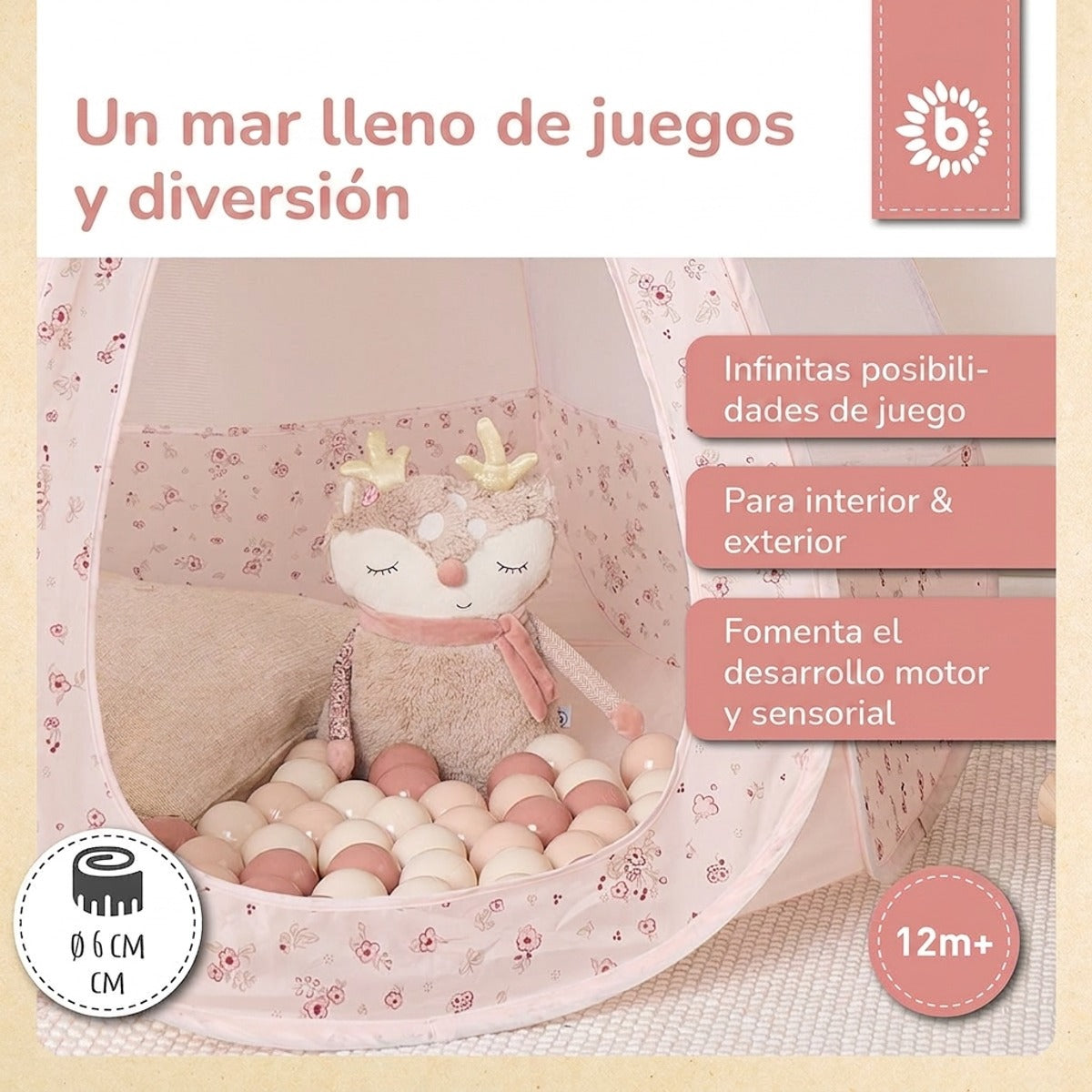 Bälle Dreamy Flowers 100 Stück - ES Infographic