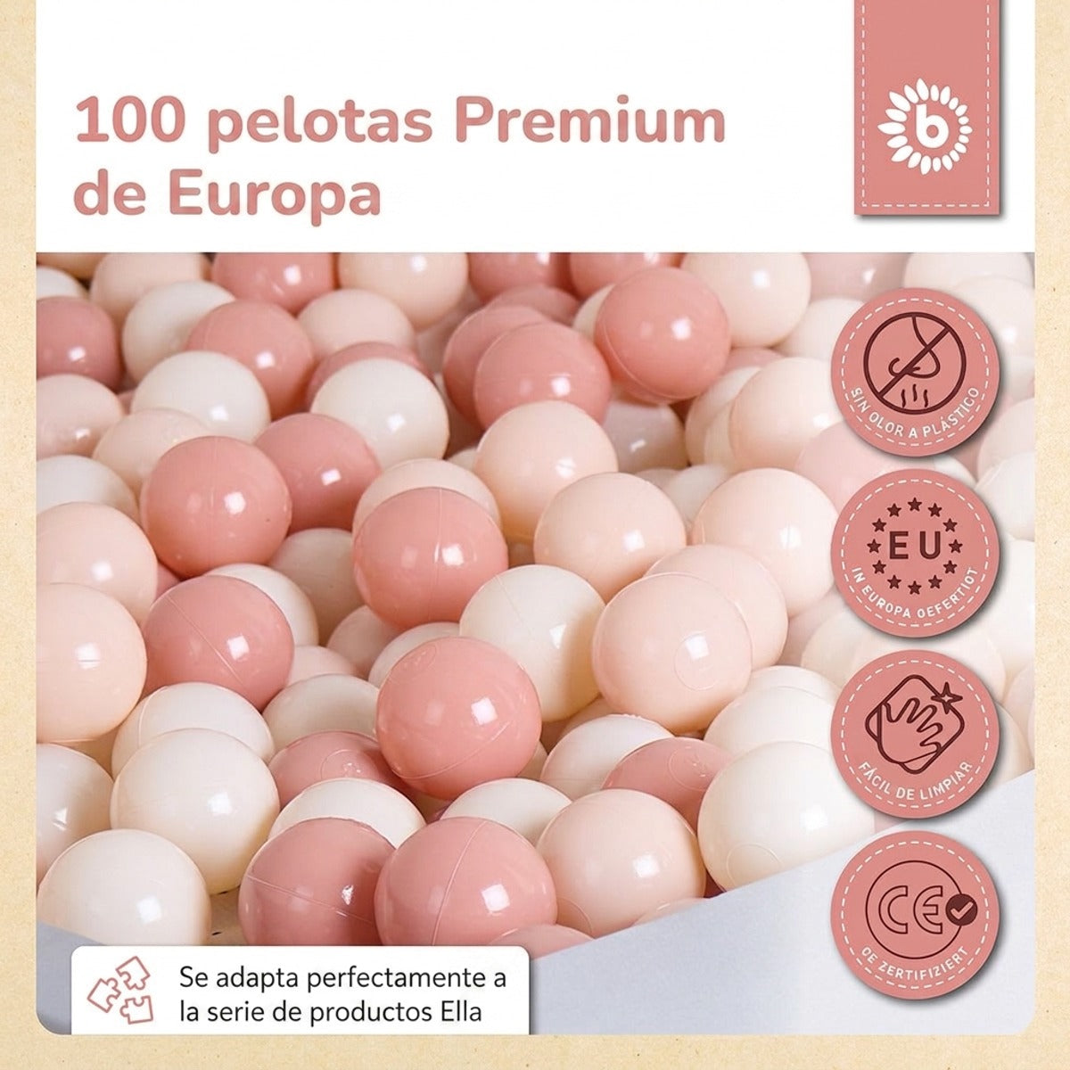 Bälle Dreamy Flowers 100 Stück - ES Infographic