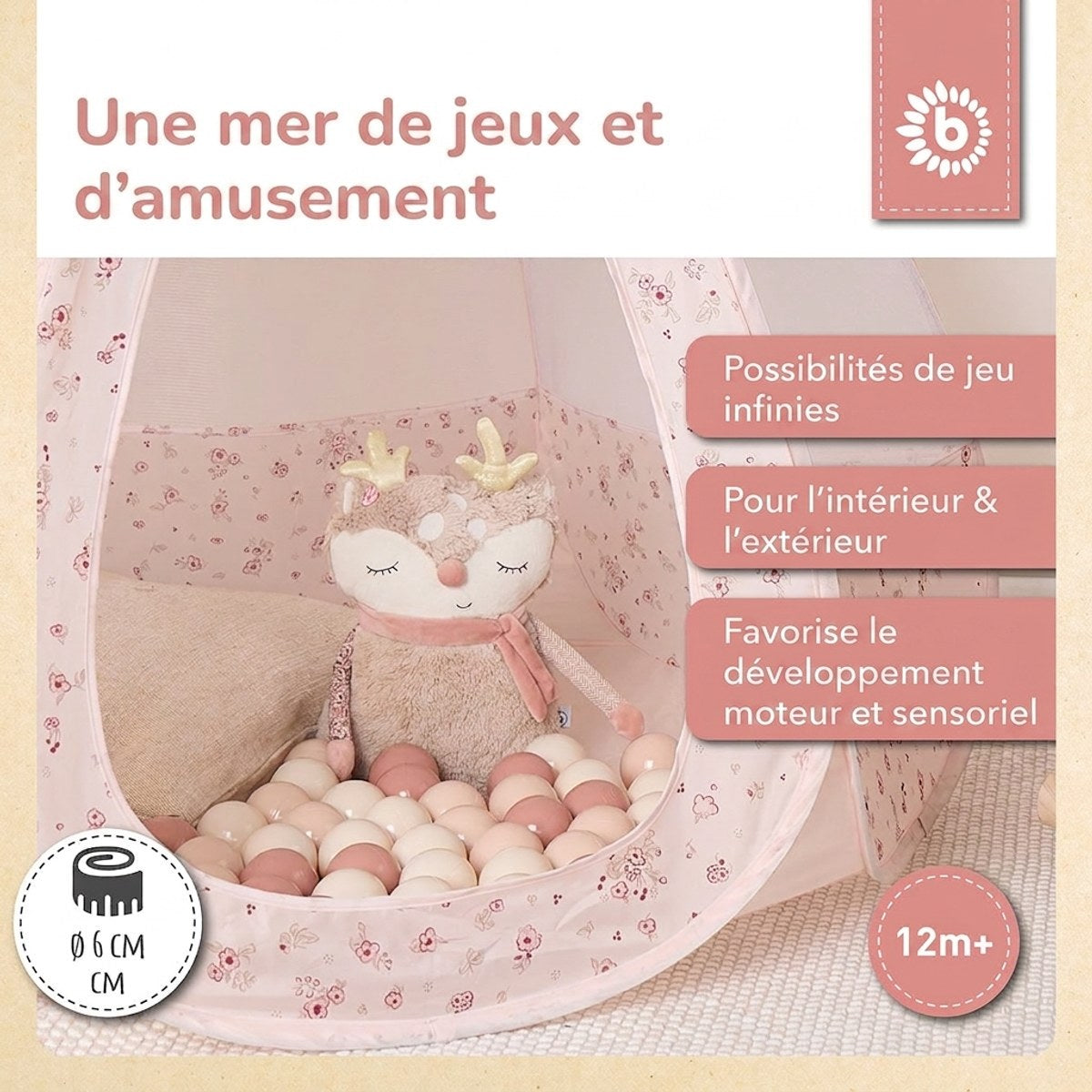 Bälle Dreamy Flowers 100 Stück - FR Infographic