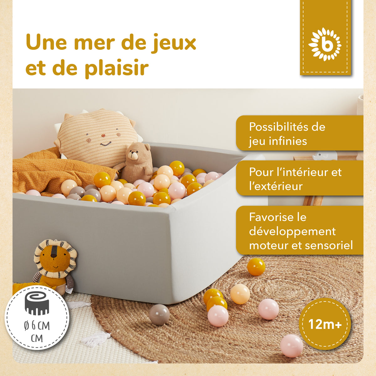 Bälle Sunrise 100 Stück - FR Infographic