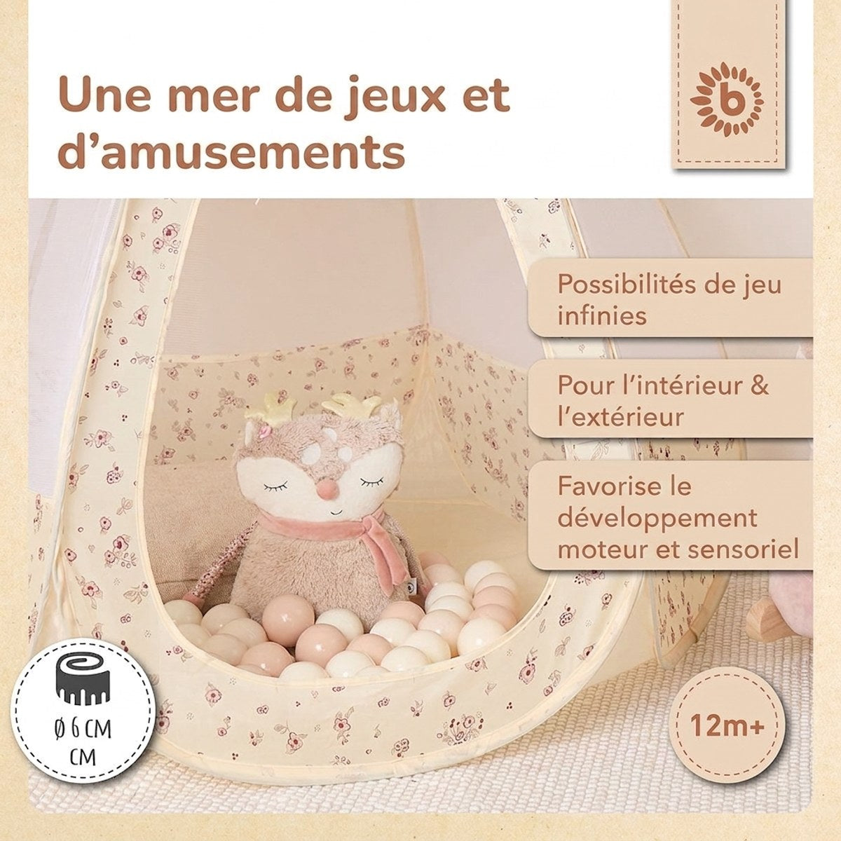 Bälle Vintage Flowers 100 Stück - FR Infographic