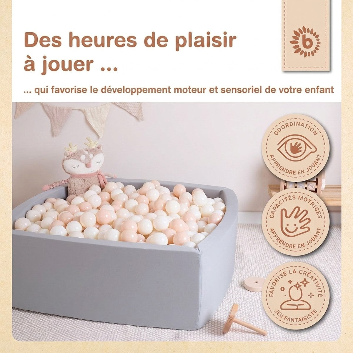 Bälle Vintage Flowers 100 Stück - FR Infographic
