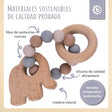 Beißring Elefant mit Silikonkette - ES Infographic