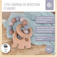 Beißring Elefant mit Silikonkette - FR Infographic