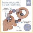 Beißring Elefant mit Silikonkette - FR Infographic