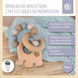 Beißring Elefant mit Silikonkette - FR Infographic