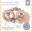 Beißring Elefant mit Silikonkette - FR Infographic