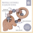 Beißring Elefant mit Silikonkette - IT Infographic
