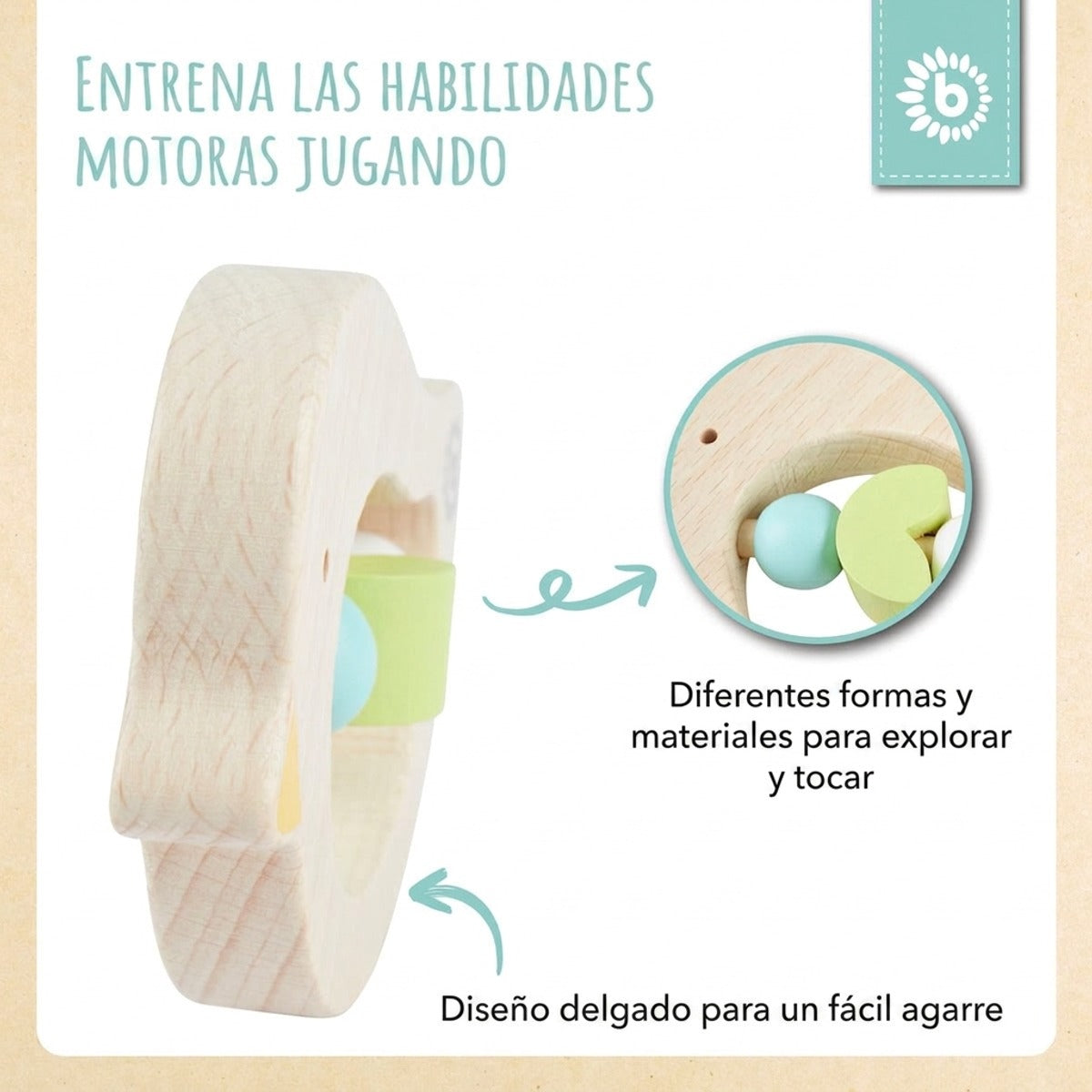 Beißring Vogel light teal - ES Infographic