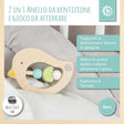 Beißring Vogel light teal - IT Infographic