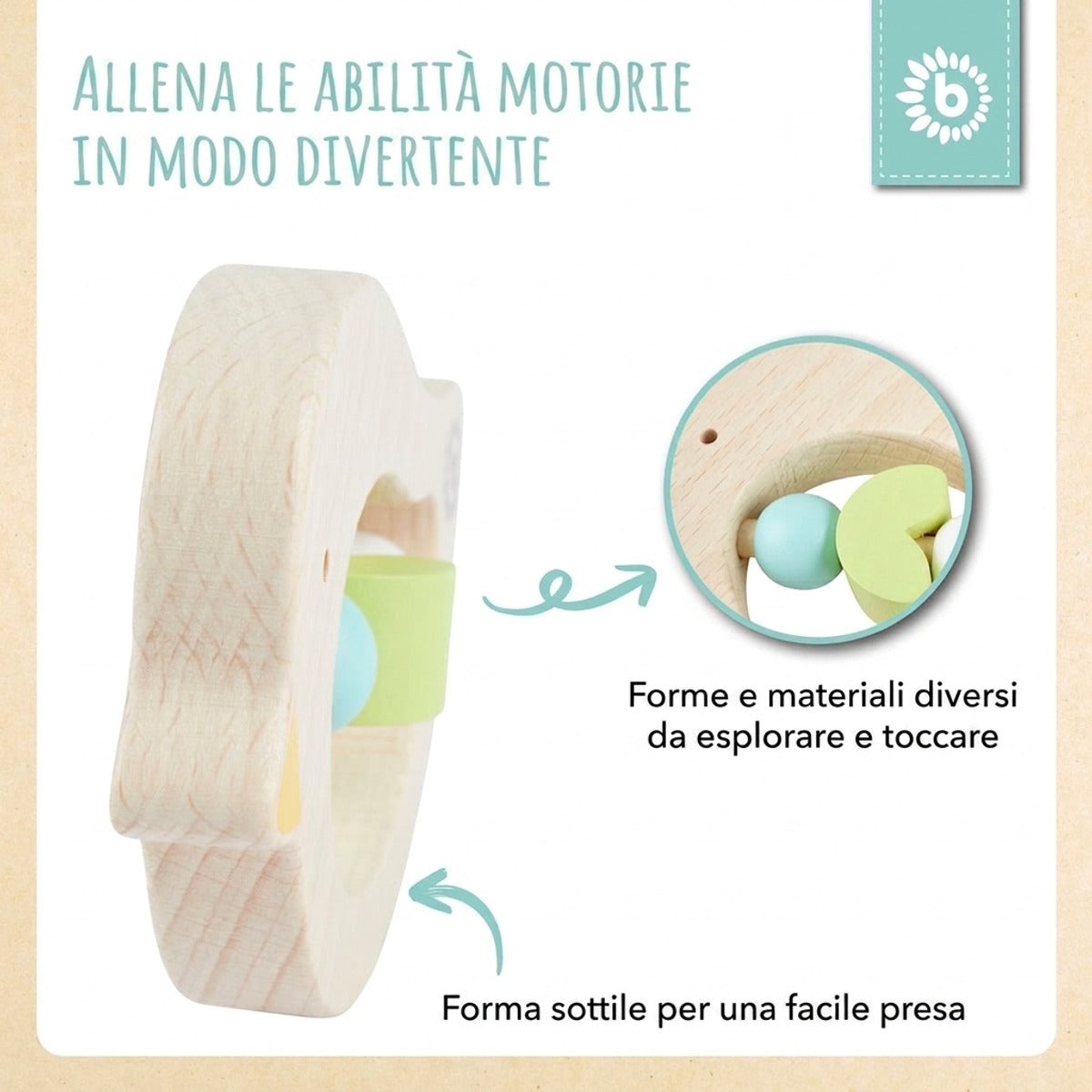Beißring Vogel light teal - IT Infographic