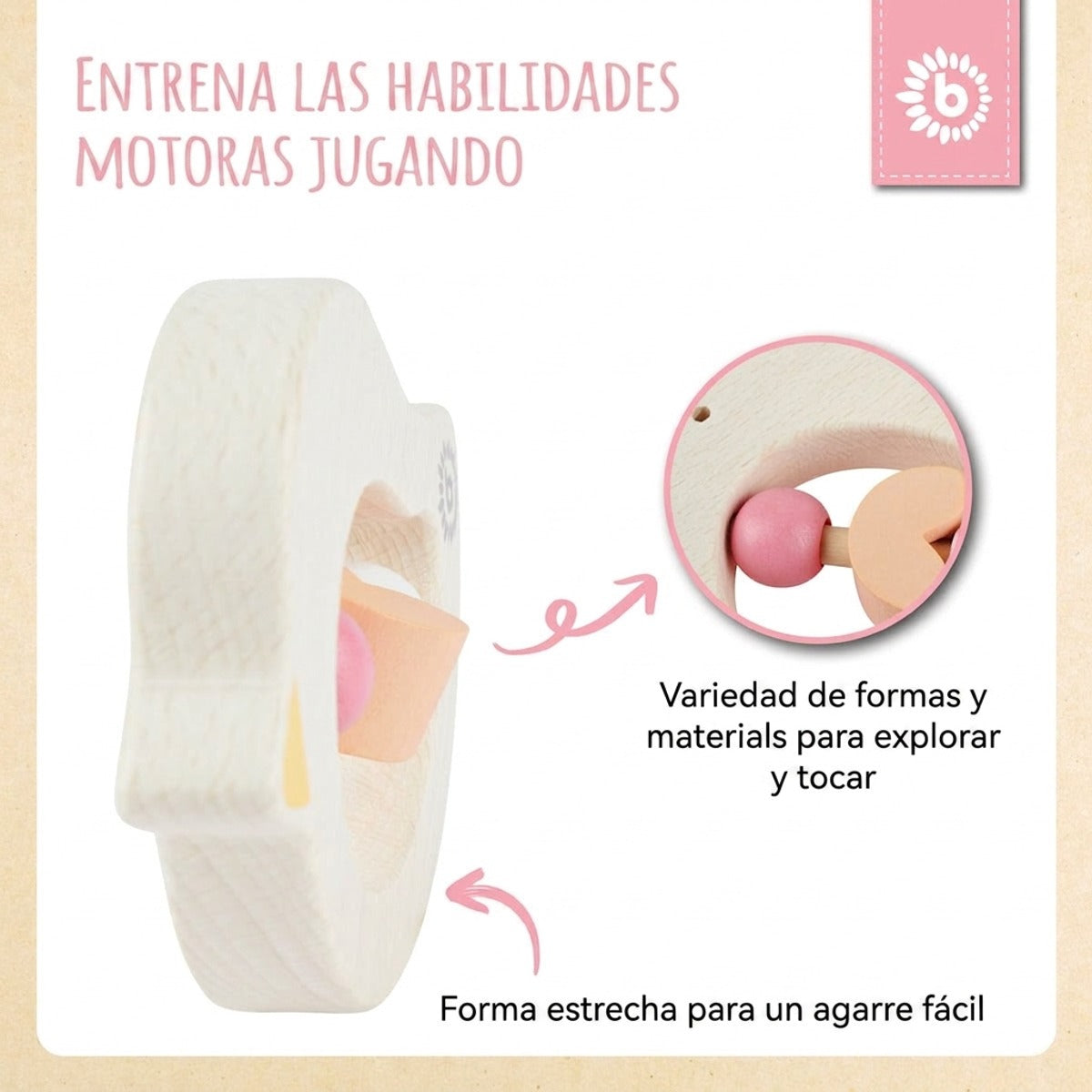 Beißring Vogel rose - ES Infographic