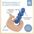 Beißring Wal mit Silikonkette - FR Infographic