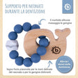 Beißring Wal mit Silikonkette - IT Infographic