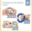 Beißring Wal mit Silikonkette - IT Infographic