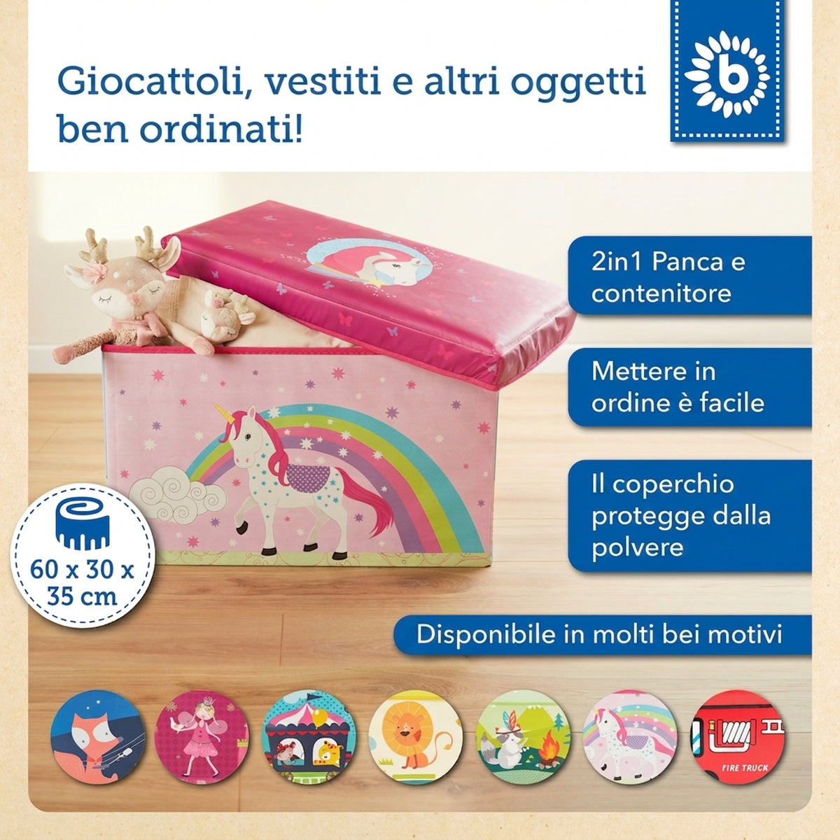 2in1 Staubox & Sitzbank Einhorn - IT Infographic