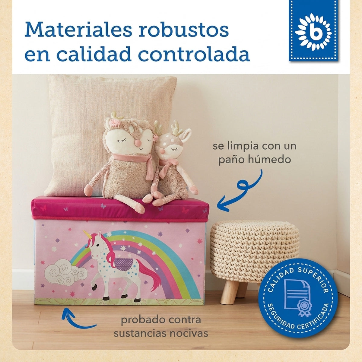 2in1 Staubox & Sitzbank Einhorn - ES Infographic