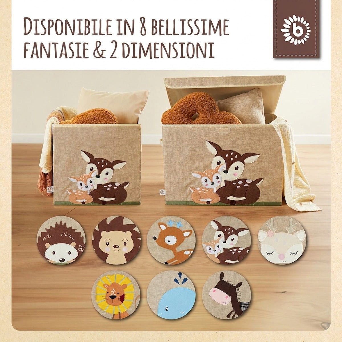 Aufbewahrungsbox Rehe mit Deckel - IT Infographic