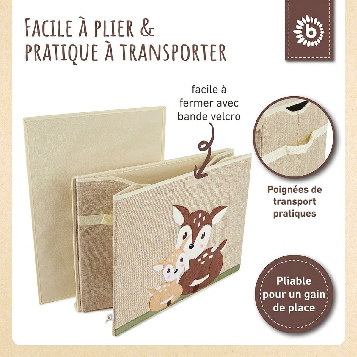 Aufbewahrungsbox Rehe mit Deckel - FR Infographic
