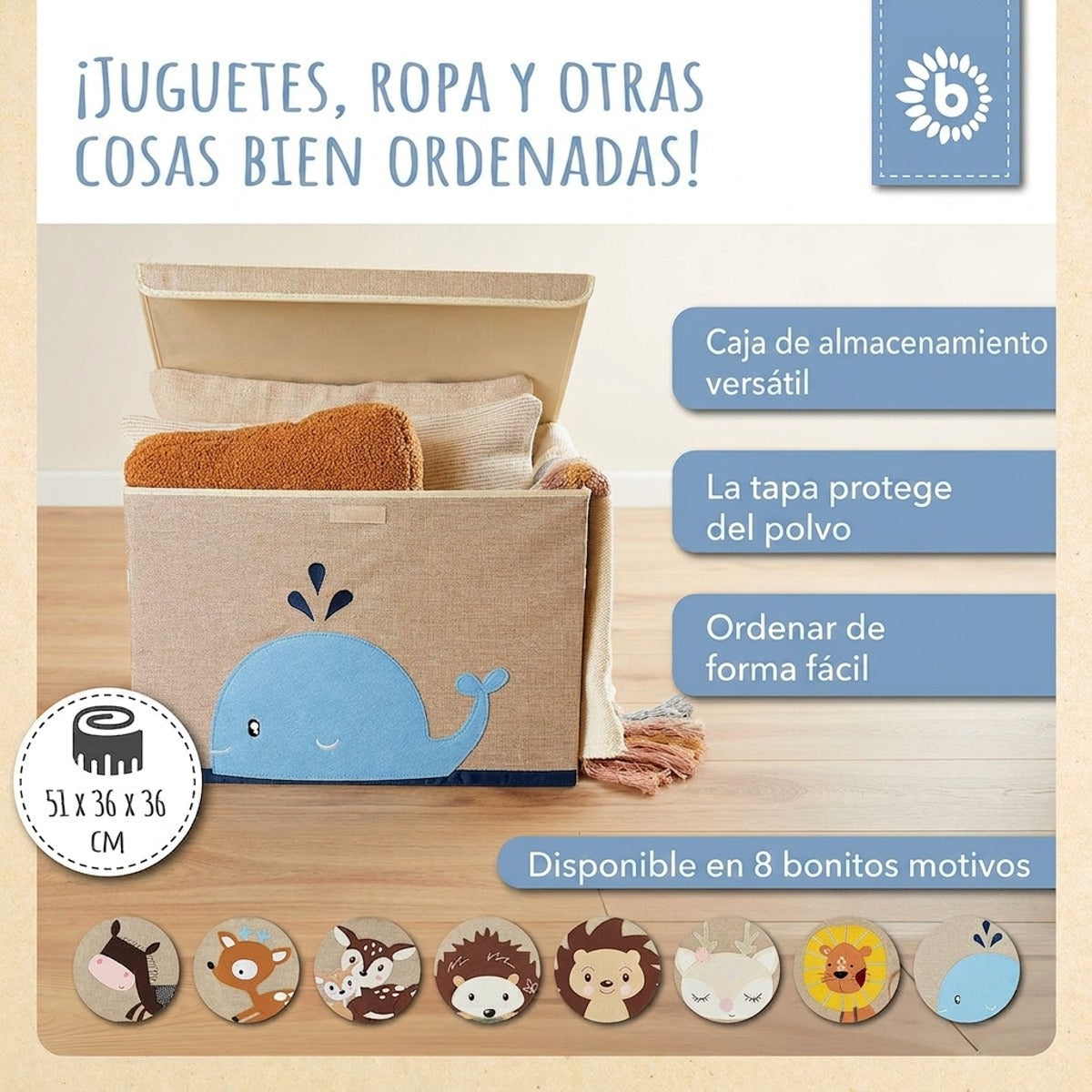 Aufbewahrungsbox Wal mit Deckel - ES Infographic