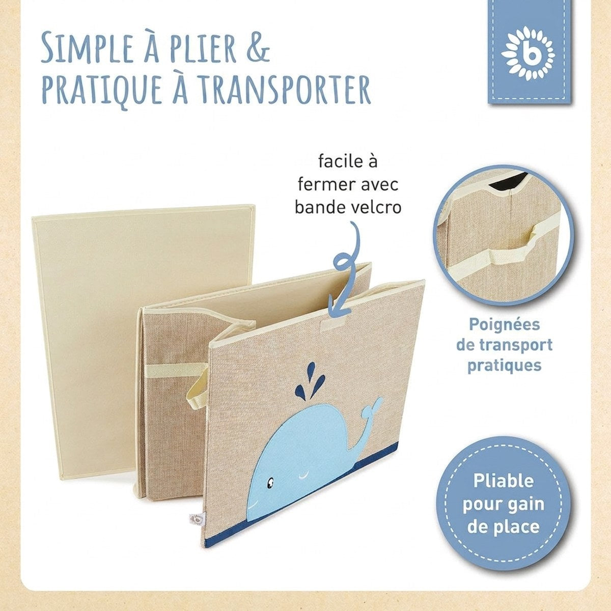 Aufbewahrungsbox Wal mit Deckel - FR Infographic