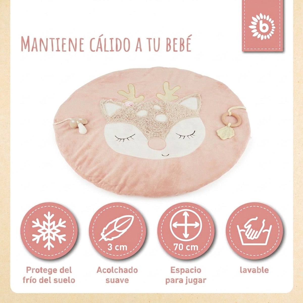 Spieldecke Reh Ella - ES Infographic