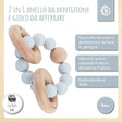 Beißring mit Silikonkette hazy blue - IT Infographic