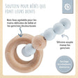Beißring mit Silikonkette hazy blue - FR Infographic
