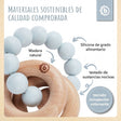 Beißring mit Silikonkette hazy blue - ES Infographic
