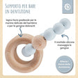 Beißring mit Silikonkette hazy blue - IT Infographic