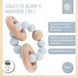 Beißring mit Silikonkette hazy blue - ES Infographic