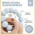 Beißring mit Silikonkette hazy blue - IT Infographic