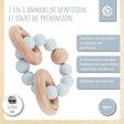 Beißring mit Silikonkette hazy blue - FR Infographic