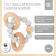 Beißring mit Silikonkette silver - IT Infographic