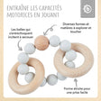 Beißring mit Silikonkette silver - FR Infographic