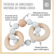 Beißring mit Silikonkette silver - ES Infographic